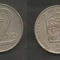 Münze Tschecheslowakei: 2 Koruna 1975