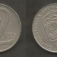 Münze Tschecheslowakei: 2 Koruna 1985