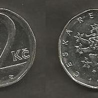 Münze Tschecheslowakei: 2 Koruna 1994