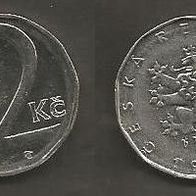 Münze Tschecheslowakei: 2 Koruna 1995