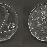 Münze Tschecheslowakei: 2 Koruna 1996