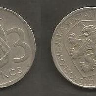 Münze Tschecheslowakei: 3 Koruna 1965