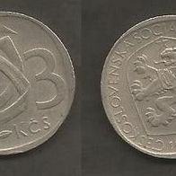 Münze Tschecheslowakei: 3 Koruna 1968