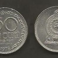 Münze Sri Lanka: 50 Cent 1978