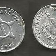 Münze Kuba: 1 Centavo 1981