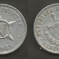 Münze Kuba: 5 Centavo 1963