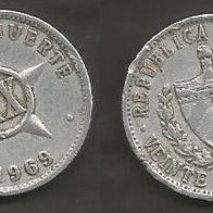Münze Kuba: 20 Centavo 1969