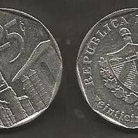 Münze Kuba: 25 Centavo 1994