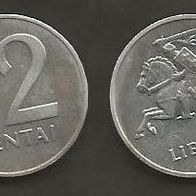 Münze Litauen: 2 Centai 1991