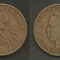 Münze Tansania: 20 Senti 1966