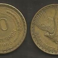 Münze Chile: 10 Centesimos 1966
