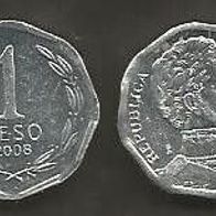 Münze Chile: 1 Pesos 2008
