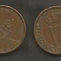 Münze Norwegen: 1 Öre 1952