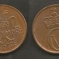 Münze Norwegen: 2 Öre 1971