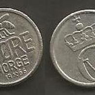 Münze Norwegen: 10 Öre 1966