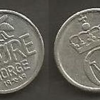 Münze Norwegen: 10 Öre 1969