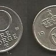 Münze Norwegen: 10 Öre 1977