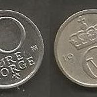 Münze Norwegen: 10 Öre 1979