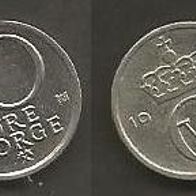 Münze Norwegen: 10 Öre 1985