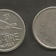 Münze Norwegen: 25 Öre 1971
