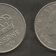 Münze Norwegen: 1 Krone 1976