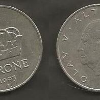 Münze Norwegen: 1 Krone 1993