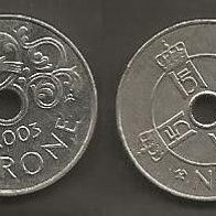 Münze Norwegen: 1 Krone 2003