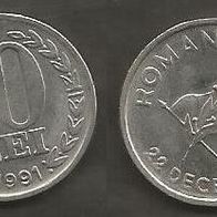 Münze Rumänien: 10 Lei 1991