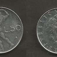 Münze Italien: 50 Lire 1963