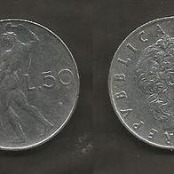 Münze Italien: 50 Lire 1966