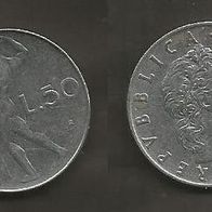 Münze Italien: 50 Lire 1971