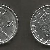 Münze Italien: 50 Lire 1995