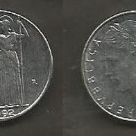 Münze Italien: 100 Lire 1992