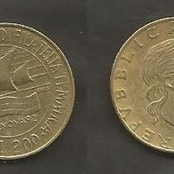 Münze Italien: 200 Lire 1992 Weltausstellung Genova - Sondermünze