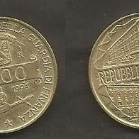 Münze Italien: 200 Lire 1996 - 100 Jahre Akademie der Finanzverwaltung - Sondermünze