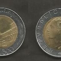 Münze Italien: 500 Lire 1986