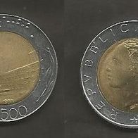 Münze Italien: 500 Lire 1988