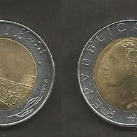 Münze Italien: 500 Lire 1989