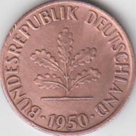 BRD 1 Pfennig 1950 J Bundesrepublik Deutschland aus dem Umlauf