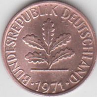 BRD 1 Pfennig 1971 G Bundesrepublik Deutschland aus dem Umlauf