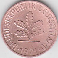 BRD 1 Pfennig 1971 J Bundesrepublik Deutschland aus dem Umlauf