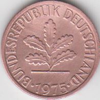 BRD 1 Pfennig 1975 F Bundesrepublik Deutschland aus dem Umlauf