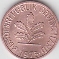 BRD 1 Pfennig 1975 J Bundesrepublik Deutschland aus dem Umlauf