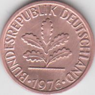 BRD 1 Pfennig 1976 F Bundesrepublik Deutschland aus dem Umlauf