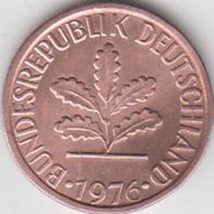 BRD 1 Pfennig 1976 G Bundesrepublik Deutschland aus dem Umlauf