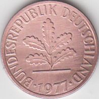 BRD 1 Pfennig 1977 J Bundesrepublik Deutschland aus dem Umlauf