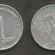 Münze Deutsche Demokratische Republik: 1 Pfennig 1952 - A