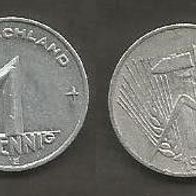 Münze Deutsche Demokratische Republik: 1 Pfennig 1953 - E