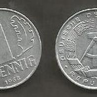 Münze Deutsche Demokratische Republik: 1 Pfennig 1968 - A