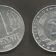 Münze Deutsche Demokratische Republik: 1 Pfennig 1975 - A